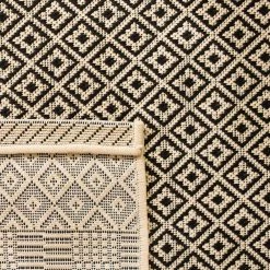 Courtyard Beige/Black 9 ft. x 12 ft. Geometric Indoor/Outdoor Area Rug by SAFAVIEH 12 Courtyard Beige/Black 9 ft. x 12 ft. Geometric Indoor/Outdoor Area Rug by SAFAVIEH -SAFAVIEH Shop beige black safavieh outdoor rugs cy6235 25612 9 1d 1000