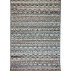 Brighton Beige/Blue 7 ft. 10 in. x 10 ft. 10 in. Contemporary Polypropylene Area Rug by Dynamic Rugs