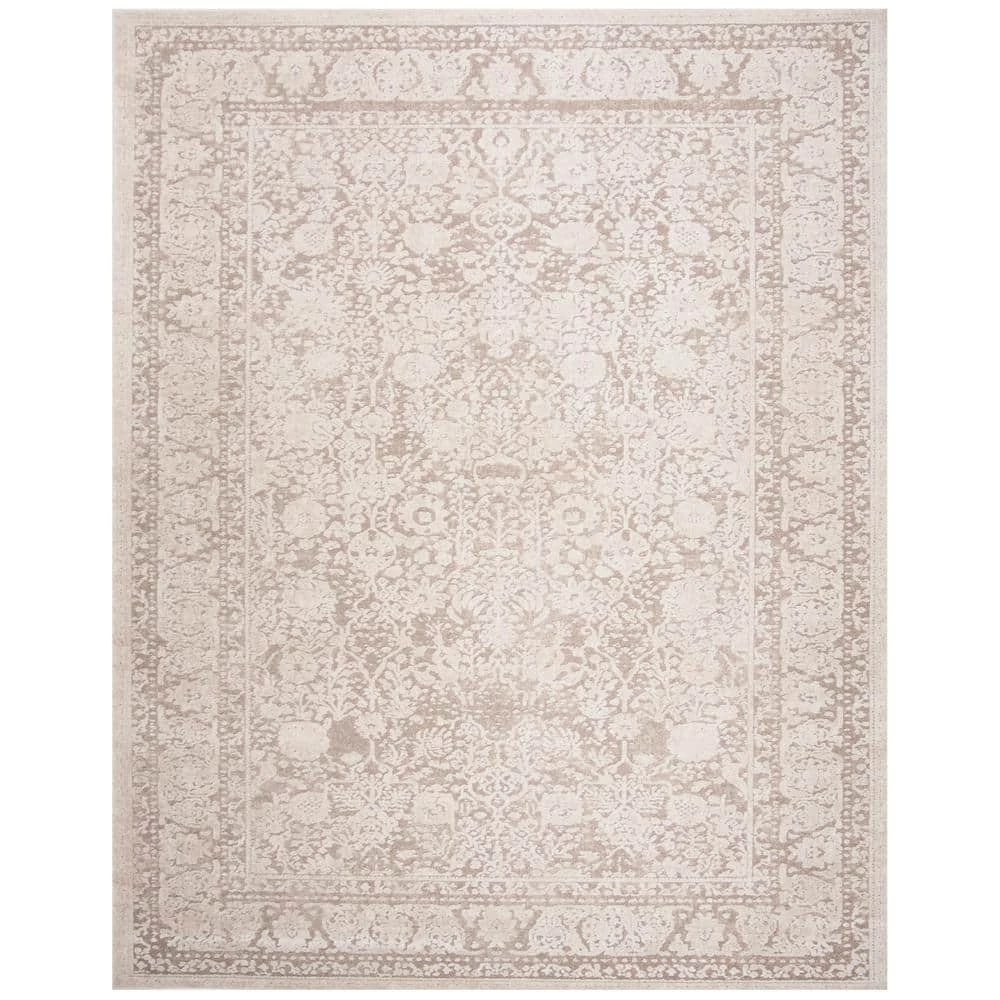 Reflection Beige/Cream 8 ft. x 10 ft. Border Distressed Area Rug by SAFAVIEH 1 Reflection Beige/Cream 8 ft. x 10 ft. Border Distressed Area Rug by SAFAVIEH