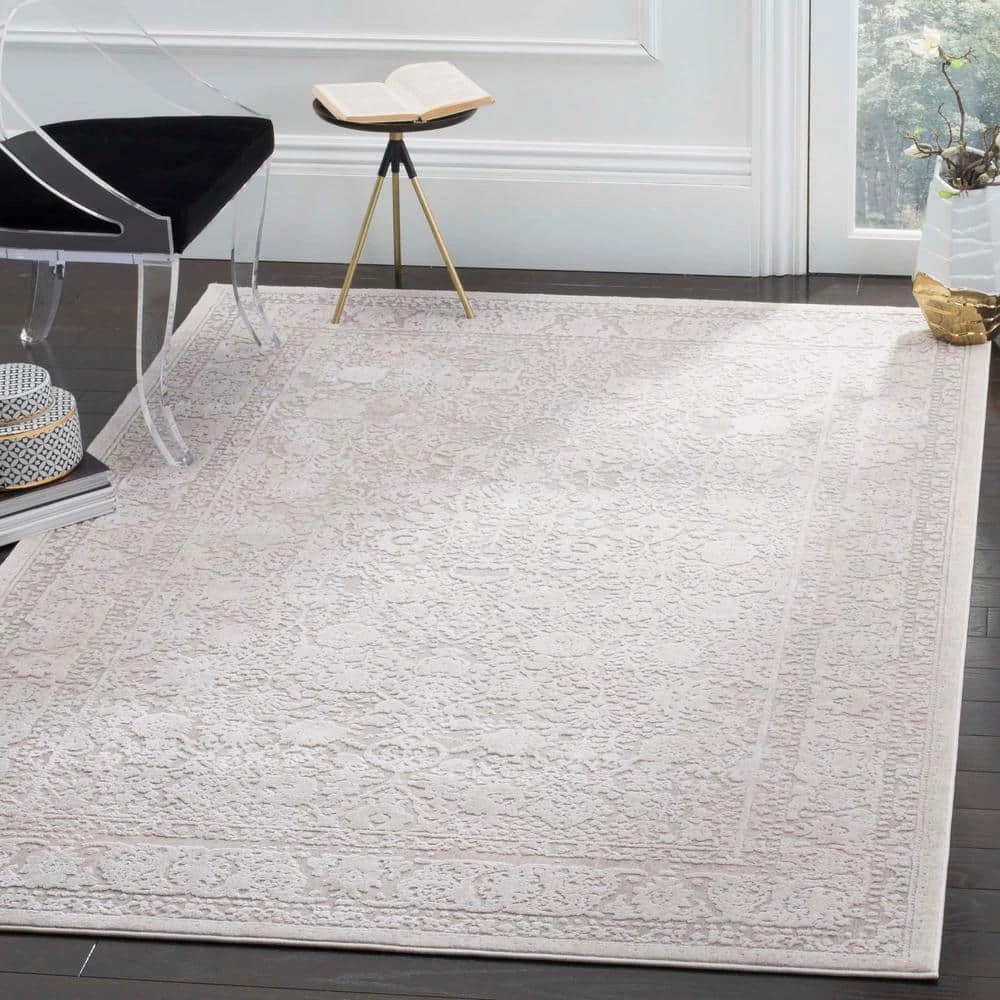 Reflection Beige/Cream 8 ft. x 10 ft. Border Distressed Area Rug by SAFAVIEH 2 Reflection Beige/Cream 8 ft. x 10 ft. Border Distressed Area Rug by SAFAVIEH - Image 2