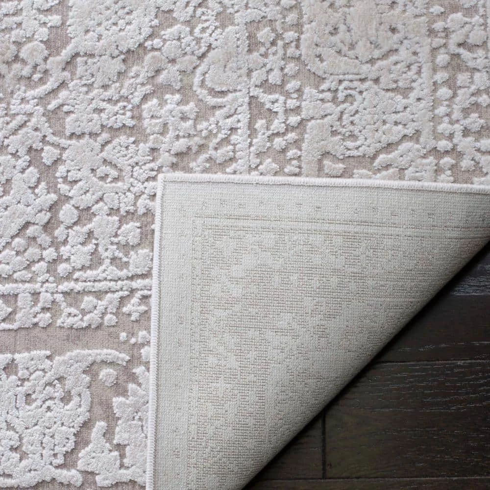 Reflection Beige/Cream 9 ft. x 12 ft. Border Distressed Area Rug by SAFAVIEH 5 Reflection Beige/Cream 9 ft. x 12 ft. Border Distressed Area Rug by SAFAVIEH - Image 5