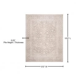 Reflection Beige/Cream 8 ft. x 10 ft. Distressed Floral Area Rug by SAFAVIEH -SAFAVIEH Shop beige cream safavieh area rugs rft670a 8 76 1000