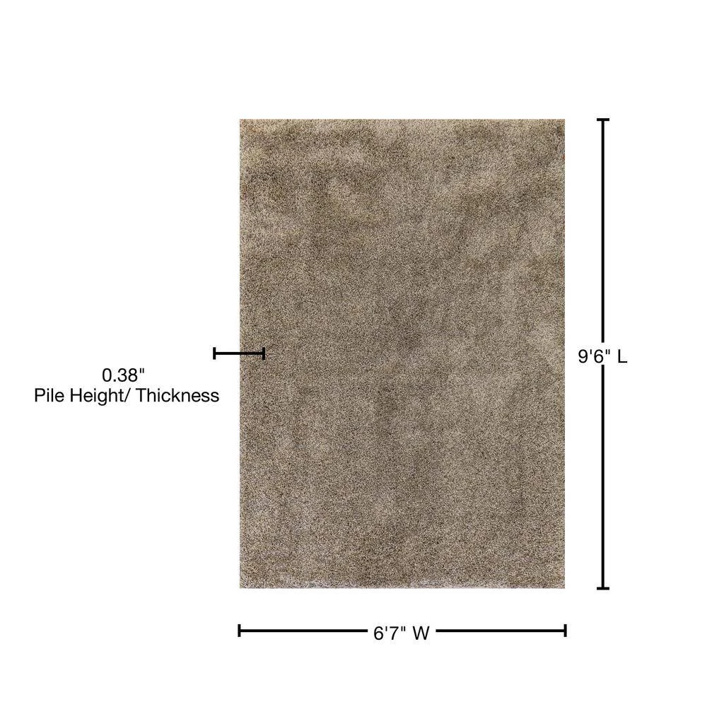 Crystal Beige 6 ft. 7 in. x 9 ft. 6 in. Polypropylene Shag Indoor Area Rug by Dynamic Rugs 4 Crystal Beige 6 ft. 7 in. x 9 ft. 6 in. Polypropylene Shag Indoor Area Rug by Dynamic Rugs - Image 4