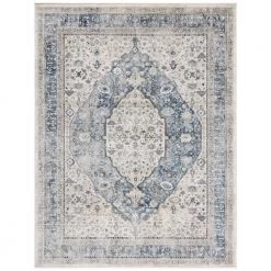 Oregon Beige/Gray 8 ft. x 10 ft. Floral Distressed Area Rug by SAFAVIEH