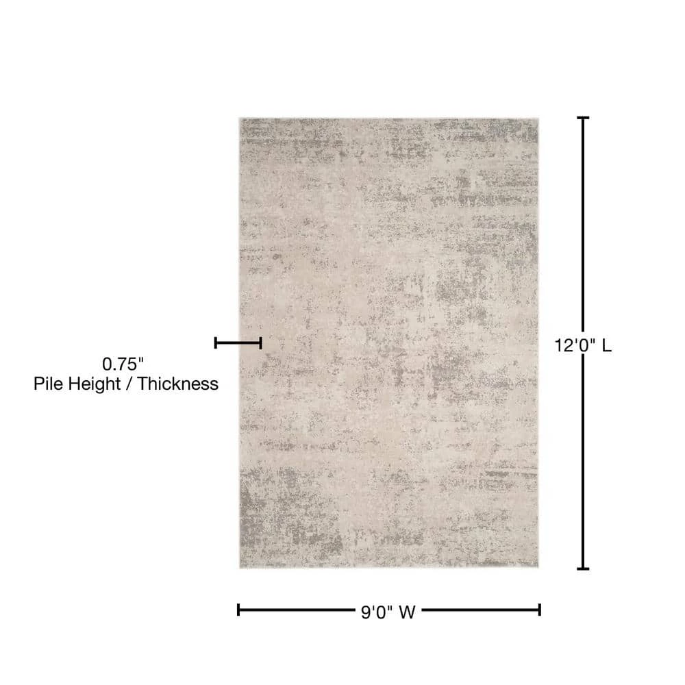 Princeton Beige/Gray 9 ft. x 12 ft. Solid Area Rug by SAFAVIEH 8 Princeton Beige/Gray 9 ft. x 12 ft. Solid Area Rug by SAFAVIEH - Image 8