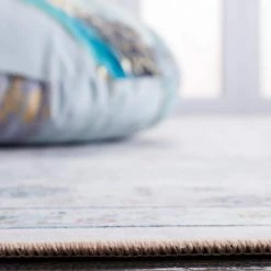 Tuscon Beige/Green 9 ft. x 12 ft. Machine Washable Geometric Border Floral Area Rug by SAFAVIEH 13 Tuscon Beige/Green 9 ft. x 12 ft. Machine Washable Geometric Border Floral Area Rug by SAFAVIEH -SAFAVIEH Shop beige green safavieh area rugs tsn165b 9 4f 1000