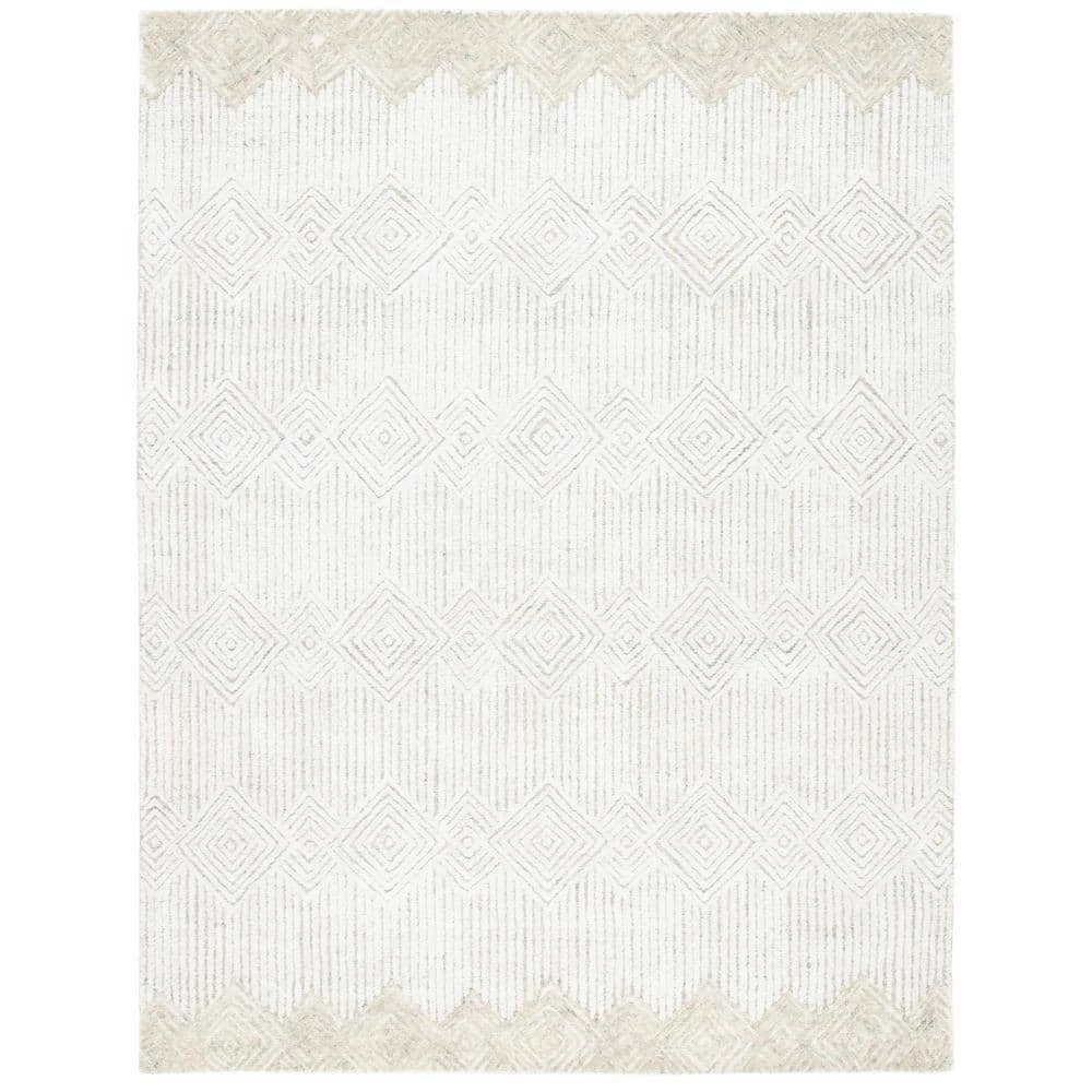 Metro Beige/Ivory 8 ft. x 10 ft. Diamond Striped Area Rug by SAFAVIEH 1 Metro Beige/Ivory 8 ft. x 10 ft. Diamond Striped Area Rug by SAFAVIEH