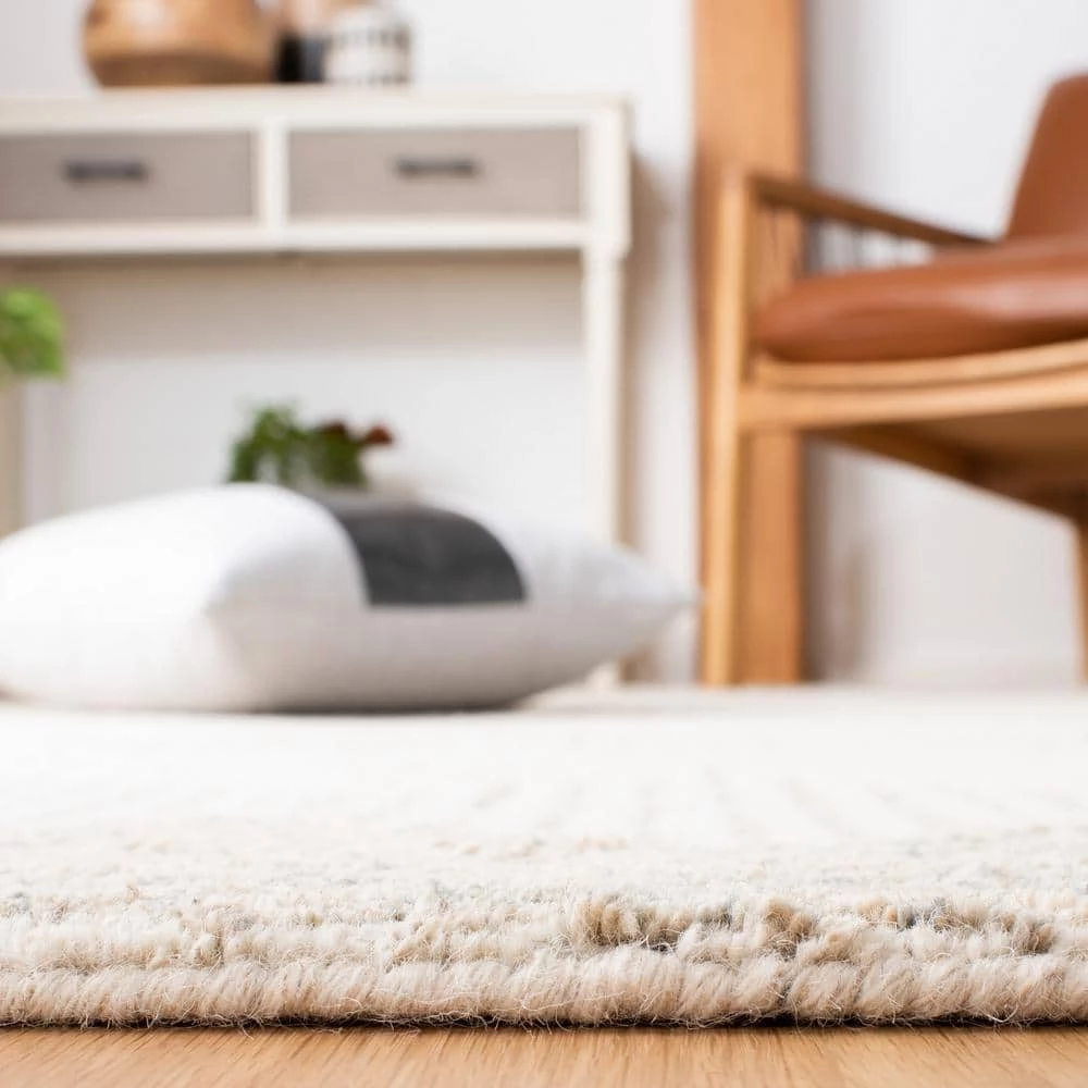 Metro Beige/Ivory 8 ft. x 10 ft. Diamond Striped Area Rug by SAFAVIEH 4 Metro Beige/Ivory 8 ft. x 10 ft. Diamond Striped Area Rug by SAFAVIEH - Image 4