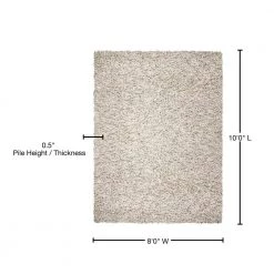 Rio Shag Beige/Ivory 8 ft. x 10 ft. Solid Area Rug by SAFAVIEH -SAFAVIEH Shop beige ivory safavieh area rugs sg960b 8 76 1000