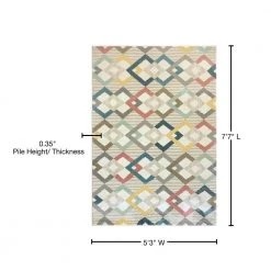 Lydia Beige/Multi 5 ft. 3 in. x 7 ft. 7 in. Indoor Area Rug by Dynamic Rugs -SAFAVIEH Shop beige multi dynamic rugs area rugs la697892199 76 1000