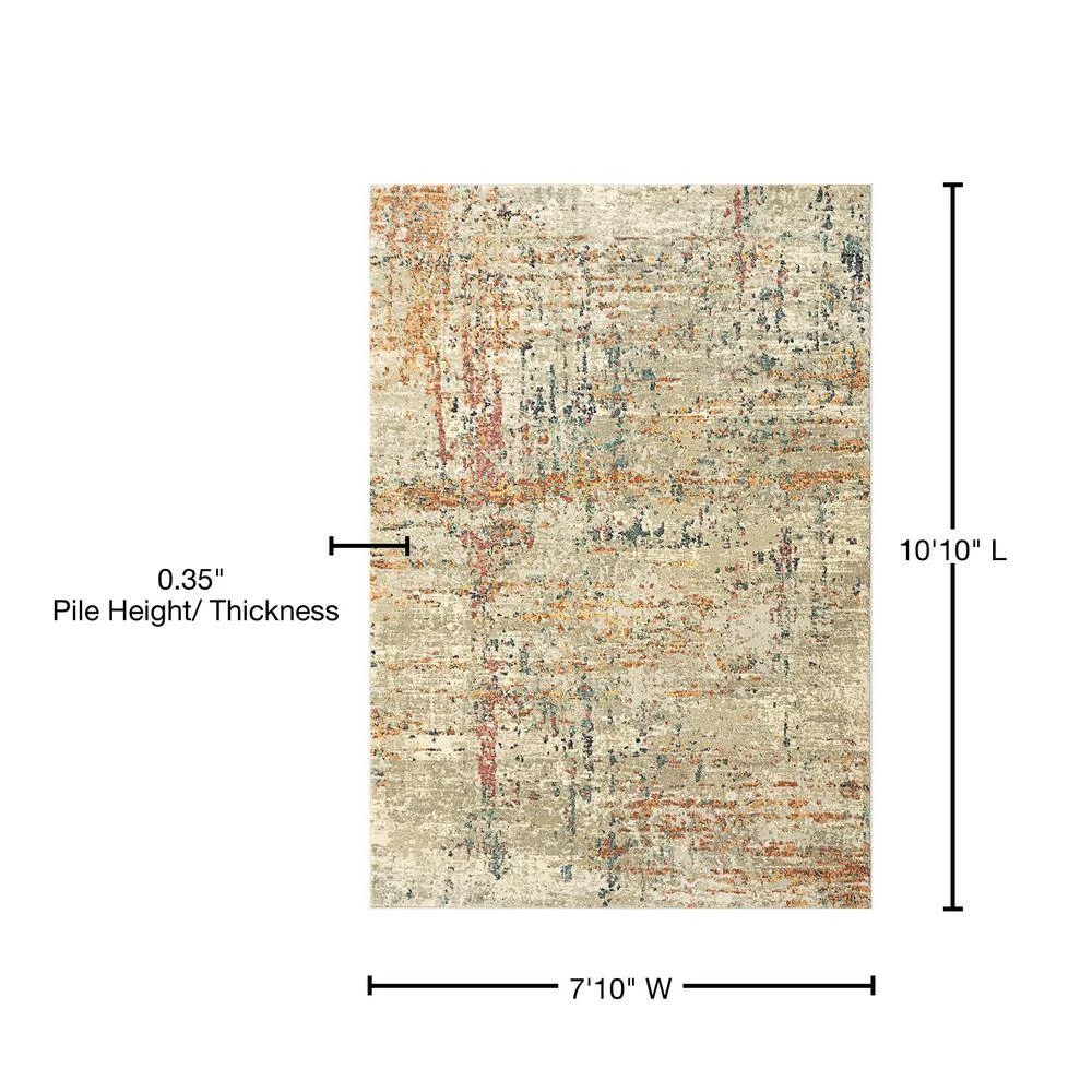 Lydia Beige/Multi 7 ft. 10 in. x 10 ft. 10 in.Indoor Area Rug by Dynamic Rugs 4 Lydia Beige/Multi 7 ft. 10 in. x 10 ft. 10 in.Indoor Area Rug by Dynamic Rugs - Image 4