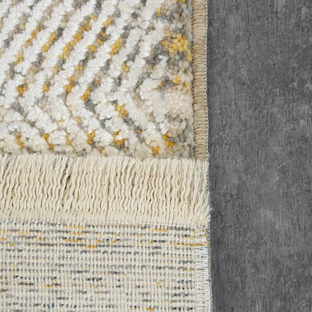 Opulus Beige/Multi 2 ft. 3 in. x 7 ft. 7 in. Chevron Area Rug by Dynamic Rugs 3 Opulus Beige/Multi 2 ft. 3 in. x 7 ft. 7 in. Chevron Area Rug by Dynamic Rugs - Image 3