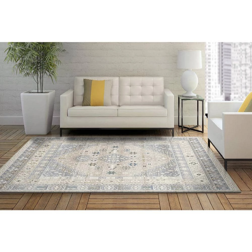 Opulus Beige/Multi 2 ft. 3 in. x 7 ft. 7 in. Oriental Area Rug by Dynamic Rugs 2 Opulus Beige/Multi 2 ft. 3 in. x 7 ft. 7 in. Oriental Area Rug by Dynamic Rugs - Image 2