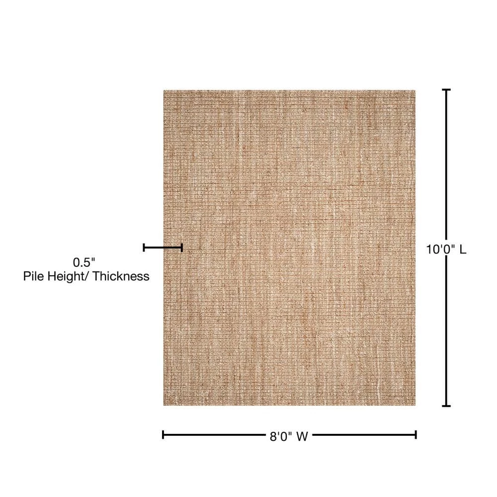 Natural Fiber Beige 8 ft. x 10 ft. Solid Area Rug by SAFAVIEH 9 Natural Fiber Beige 8 ft. x 10 ft. Solid Area Rug by SAFAVIEH - Image 9