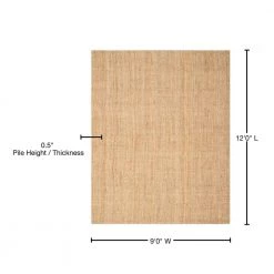Natural Fiber Beige 9 ft. x 12 ft. Solid Area Rug by SAFAVIEH -SAFAVIEH Shop beige safavieh area rugs nf747a 9 76 1000