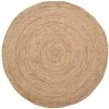 Natural Fiber Beige 6 ft. x 6 ft. Round Border Area Rug by SAFAVIEH