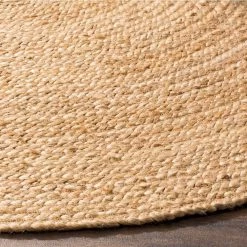 Natural Fiber Beige 8 ft. x 8 ft. Round Border Area Rug by SAFAVIEH -SAFAVIEH Shop beige safavieh area rugs nf801n 8r fa 1000