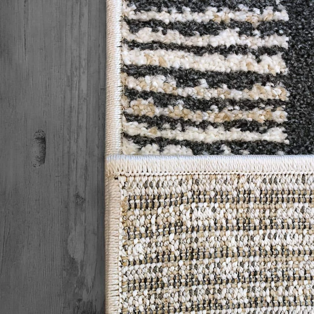 Robin Beige/Taupe/Charcoal 5 ft. 3 in. x 7 ft. 2 in. Bordered Area Rug by Dynamic Rugs 3 Robin Beige/Taupe/Charcoal 5 ft. 3 in. x 7 ft. 2 in. Bordered Area Rug by Dynamic Rugs - Image 3