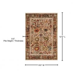 Kashan Beige/Taupe 9 ft. x 12 ft. Border Area Rug by SAFAVIEH -SAFAVIEH Shop beige taupe safavieh area rugs ksn303k 9 76 1000