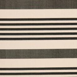 Courtyard Black/Bone 8 ft. x 10 ft. Striped Indoor/Outdoor Area Rug by SAFAVIEH -SAFAVIEH Shop black bone safavieh outdoor rugs cy6062 216 810 44 1000