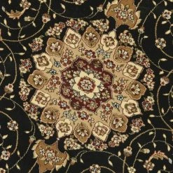 Lyndhurst Black/Ivory 8 ft. x 8 ft. Round Border Antique Floral Area Rug by SAFAVIEH 9 Lyndhurst Black/Ivory 8 ft. x 8 ft. Round Border Antique Floral Area Rug by SAFAVIEH -SAFAVIEH Shop black ivory safavieh area rugs lnh329a 8r 40 1000