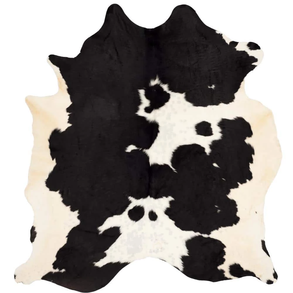 Cow Hide Black/White 5 ft. x 7 ft. Animal Print Area Rug by SAFAVIEH 1 Cow Hide Black/White 5 ft. x 7 ft. Animal Print Area Rug by SAFAVIEH
