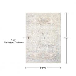 Valley Blue/Beige 9 ft. x 12 ft. 10 in. Traditional Viscose Area Rug by Dynamic Rugs -SAFAVIEH Shop blue beige dynamic rugs area rugs vy10147984580 76 1000