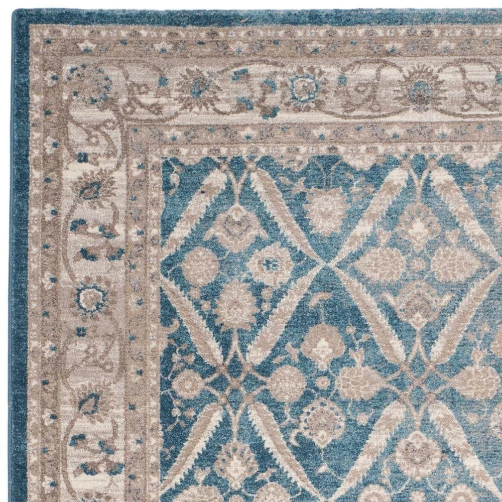 Sofia Blue/Beige 9 ft. x 12 ft. Border Area Rug by SAFAVIEH 5 Sofia Blue/Beige 9 ft. x 12 ft. Border Area Rug by SAFAVIEH - Image 5