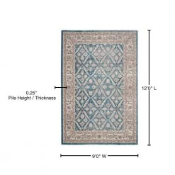 Sofia Blue/Beige 9 ft. x 12 ft. Border Area Rug by SAFAVIEH 14 Sofia Blue/Beige 9 ft. x 12 ft. Border Area Rug by SAFAVIEH -SAFAVIEH Shop blue beige safavieh area rugs sof378c 9 76 1000