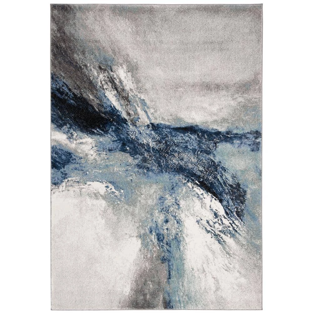 Galaxy Blue/Gray 9 ft. x 12 ft. Abstract Area Rug by SAFAVIEH 1 Galaxy Blue/Gray 9 ft. x 12 ft. Abstract Area Rug by SAFAVIEH