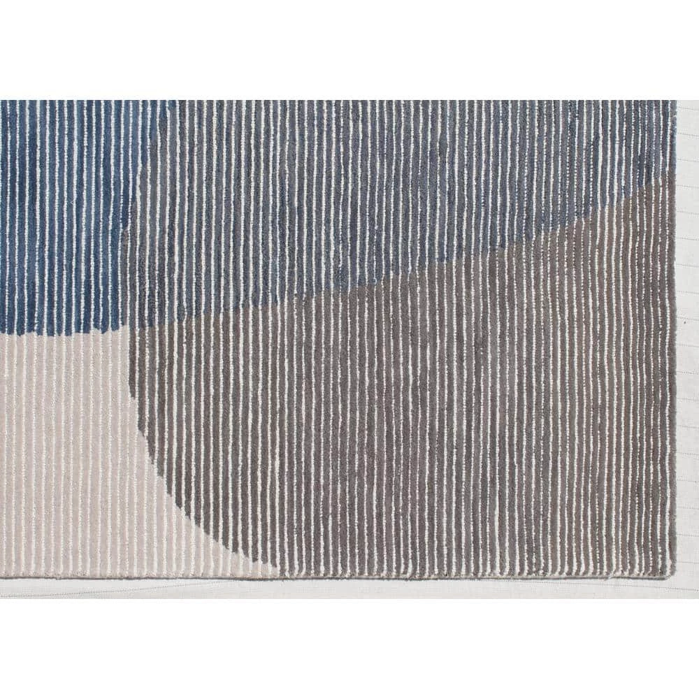 Eccentric Blue/Grey/Ivory 5 ft. x 8 ft. Geometric Area Rug by Dynamic Rugs 3 Eccentric Blue/Grey/Ivory 5 ft. x 8 ft. Geometric Area Rug by Dynamic Rugs - Image 3