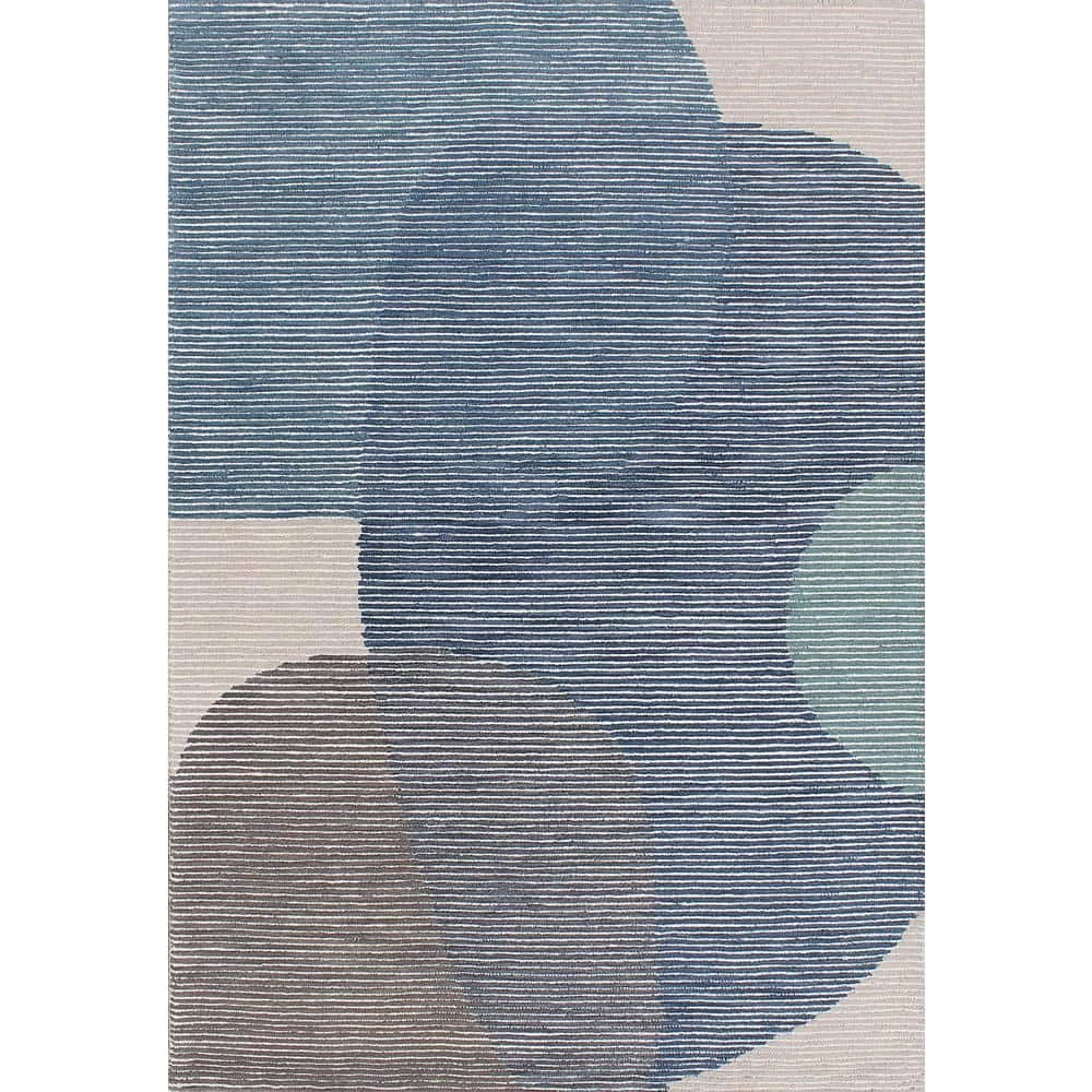 Eccentric Blue/Grey/Ivory 8 ft. x 10 ft. Geometric Area Rug by Dynamic Rugs 1 Eccentric Blue/Grey/Ivory 8 ft. x 10 ft. Geometric Area Rug by Dynamic Rugs