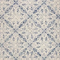 Blossom Blue/Ivory 8 ft. x 10 ft. Diamond Damask Floral Area Rug by SAFAVIEH -SAFAVIEH Shop blue ivory safavieh area rugs blm103m 8 77 1000