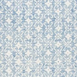 Blossom Blue/Ivory 8 ft. x 10 ft. Border Geometric Area Rug by SAFAVIEH -SAFAVIEH Shop blue ivory safavieh area rugs blm114m 8 1f 1000