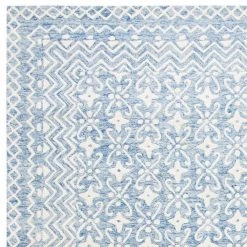 Blossom Blue/Ivory 8 ft. x 10 ft. Border Geometric Area Rug by SAFAVIEH -SAFAVIEH Shop blue ivory safavieh area rugs blm114m 8 44 1000