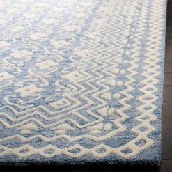 Blossom Blue/Ivory 8 ft. x 10 ft. Border Geometric Area Rug by SAFAVIEH -SAFAVIEH Shop blue ivory safavieh area rugs blm114m 8 c3 1000