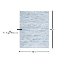 Metro Blue/Ivory 8 ft. x 10 ft. Abstract Waves Area Rug by SAFAVIEH 16 Metro Blue/Ivory 8 ft. x 10 ft. Abstract Waves Area Rug by SAFAVIEH -SAFAVIEH Shop blue ivory safavieh area rugs met995m 8 76 1000