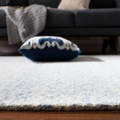 Micro-Loop Blue/Ivory 8 ft. x 10 ft. Distressed Tribal Area Rug by SAFAVIEH -SAFAVIEH Shop blue ivory safavieh area rugs mlp502m 8 4f 1000