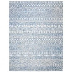 Micro-Loop Blue/Ivory 8 ft. x 10 ft. Distressed Tribal Area Rug by SAFAVIEH