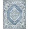 Micro-Loop Blue/Ivory 8 ft. x 10 ft. Medallion Floral Border Area Rug by SAFAVIEH
