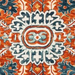 Aspen Blue/Rust 8 ft. x 10 ft. Floral Area Rug by SAFAVIEH -SAFAVIEH Shop blue rust safavieh area rugs apn312a 8 4f 1000