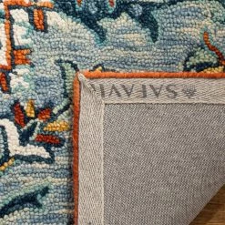 Aspen Blue/Rust 8 ft. x 10 ft. Floral Area Rug by SAFAVIEH -SAFAVIEH Shop blue rust safavieh area rugs apn312a 8 66 1000