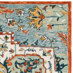 Aspen Blue/Rust 8 ft. x 10 ft. Floral Area Rug by SAFAVIEH -SAFAVIEH Shop blue rust safavieh area rugs apn312a 8 c3 1000