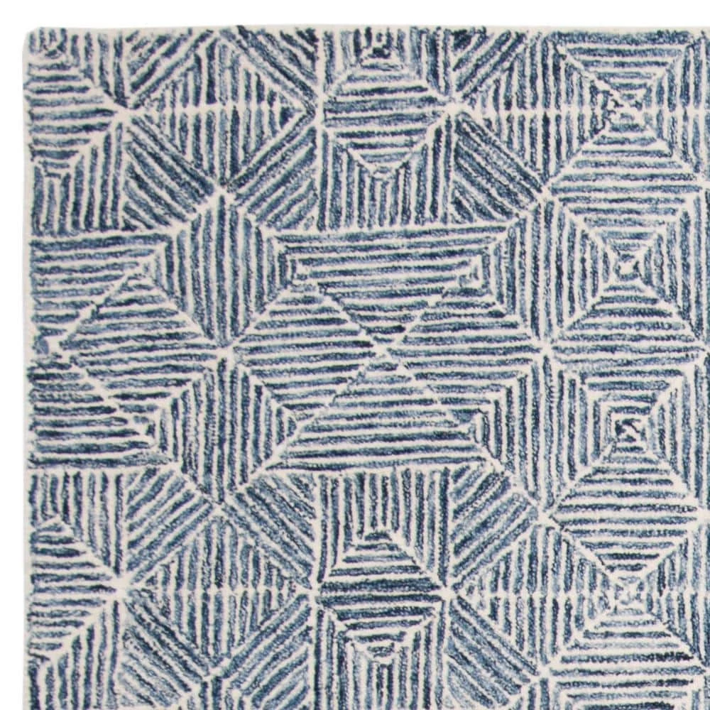 Abstract Blue 8 ft. x 10 ft. Geometric Area Rug by SAFAVIEH 7 Abstract Blue 8 ft. x 10 ft. Geometric Area Rug by SAFAVIEH - Image 7