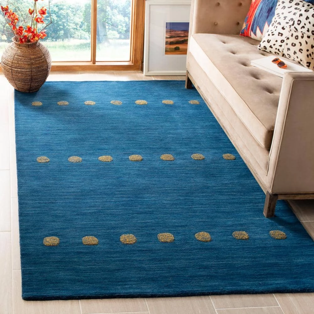 Himalaya Blue 8 ft. x 10 ft. Geometric Area Rug by SAFAVIEH 2 Himalaya Blue 8 ft. x 10 ft. Geometric Area Rug by SAFAVIEH - Image 2