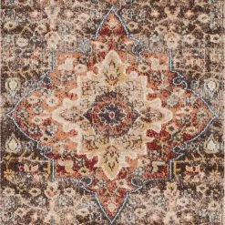 Bijar Brown/Rust 9 ft. x 12 ft. Border Distressed Medallion Area Rug by SAFAVIEH -SAFAVIEH Shop brown rust safavieh area rugs bij652d 9 c3 1000