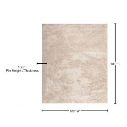 South Beach Shag Champagne 8 ft. x 10 ft. Solid Area Rug by SAFAVIEH -SAFAVIEH Shop champagne safavieh area rugs sbs562c 8 76 1000