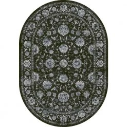 Ancient Garden Charcoal/Silver 3 ft. x 5 ft. Oval Indoor Area Rug by Dynamic Rugs
