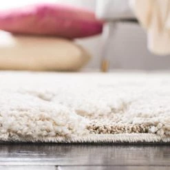 Florida Shag Cream/Beige 8 ft. x 10 ft. High-Low Floral Area Rug by SAFAVIEH -SAFAVIEH Shop cream beige safavieh area rugs sg455 1113 8 c3 1000