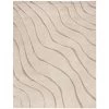 Florida Shag Cream/Beige 8 ft. x 10 ft. Striped Solid Area Rug by SAFAVIEH